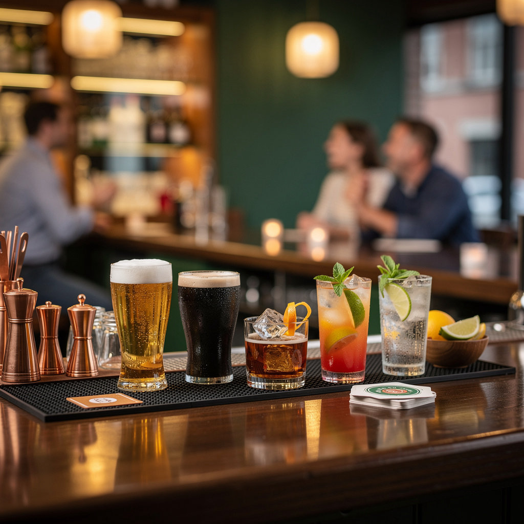 Dargan's Irish Pub & Restaurant drinks menu featuring a selection of craft beers, cocktails, and Irish whiskeys in Santa Barbara