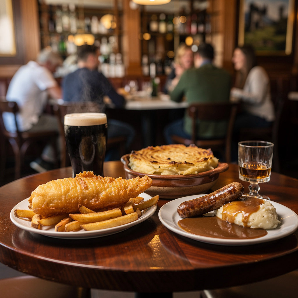 Dargan's Irish Pub & Restaurant featured menu items including traditional Irish stew and a pint of Guinness